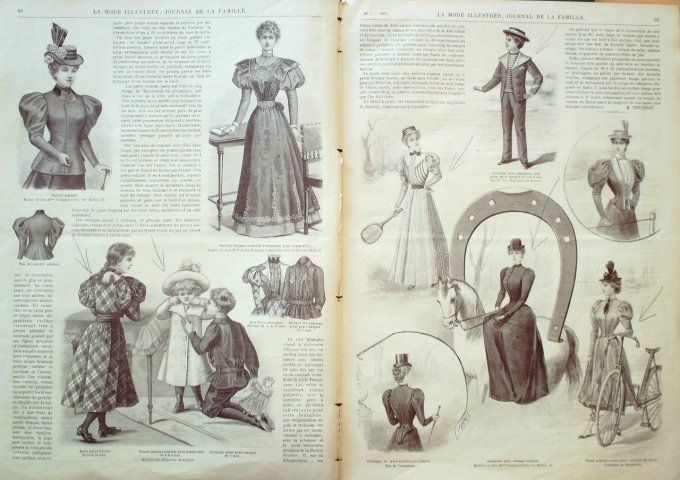 Journal Mode illustrée 1897 #  7 Toilette de visites