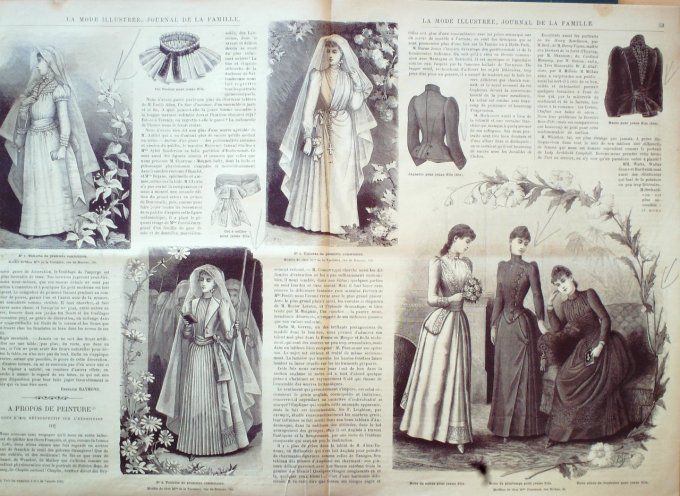 Journal Mode illustrée 1890 #  7 Jaquette velours & robe lainage