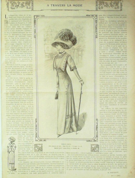 Journal Mode illustrée 1910 #  7 Tenue de soirées 