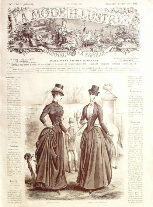 Journal Mode illustrée 1886 #  7 Amazones