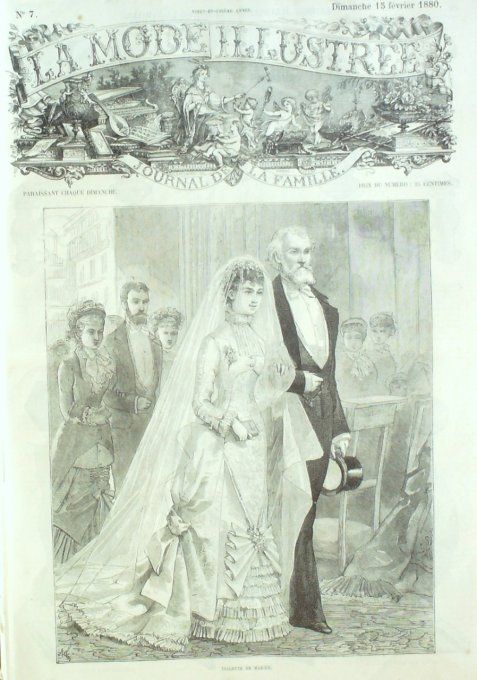 Journal Mode illustrée 1880 #  7 Toilettes de mariée