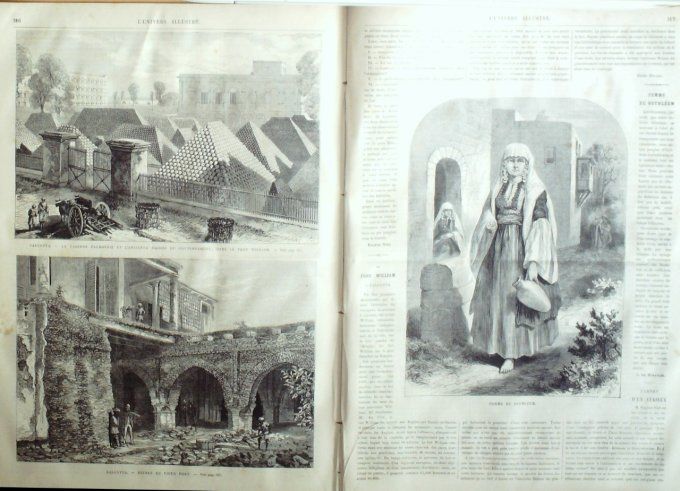 L'Univers illustré 1870 # 800 Montmartre Egypte Suez lacs amers Inde Calcutta fort William