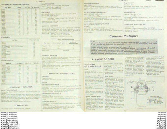 Revue Technique Automobile Renault mégane & Scénic  #593.1