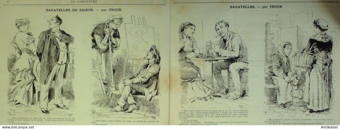 La Caricature 1883 n°165 Joies de la famille Draner être Aspirant Gino Trock Loys