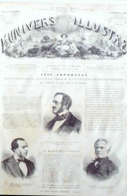 L'Univers illustré 1870 # 802 St-Denis (93) Autriche Vienne Allemagne Wiesbaden Chili cultures 