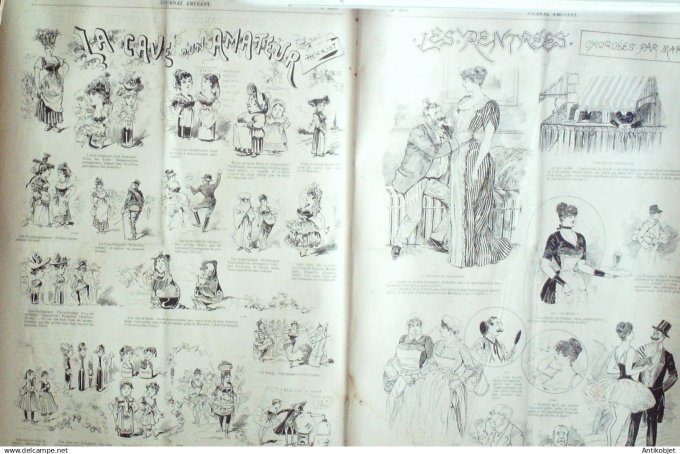 Le Journal Amusant 1891 n°1832 Cave d'un amateur variations sur Lohengrin au Boul'mich