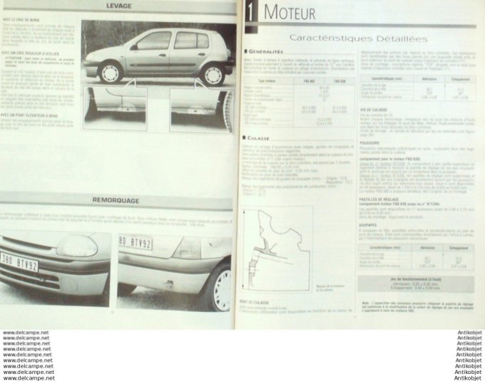 Revue Technique Automobile Renault Clio II 1.9D Safrane Citroën Xsara  #624