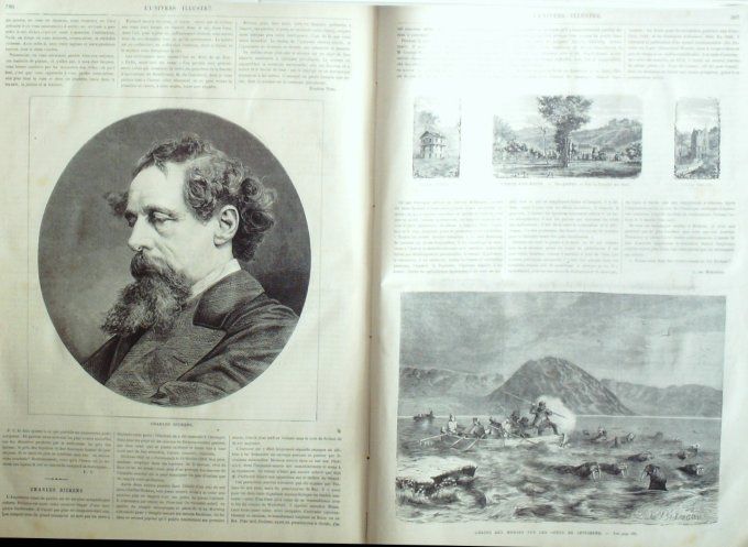 L'Univers illustré 1870 # 805 Pierrefonds (60)Constantinople Péra Longchamps (92) Norvège Spitzberg 