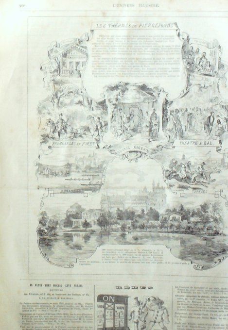 L'Univers illustré 1870 # 805 Pierrefonds (60)Constantinople Péra Longchamps (92) Norvège Spitzberg 