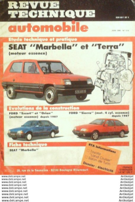 Revue Technique Automobile Seat Marbella & terra Ford Escort  #516