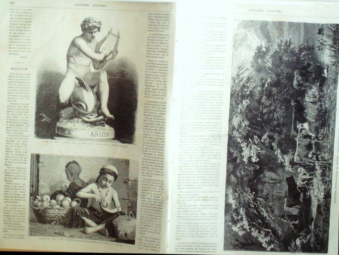 L'Univers illustré 1870 # 808 Italie Rome Allemagne Francfort Angleterre Douvres 