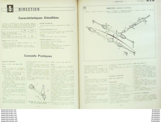 Revue Technique Automobile Renault Alpine A310 Ford Fiesta 900/1100/1300  #393