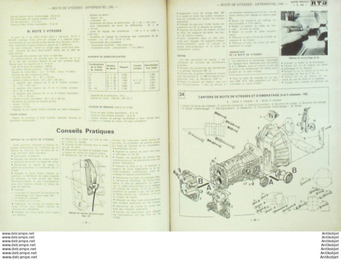 Revue Technique Automobile Renault Alpine A310 Ford Fiesta 900/1100/1300  #393