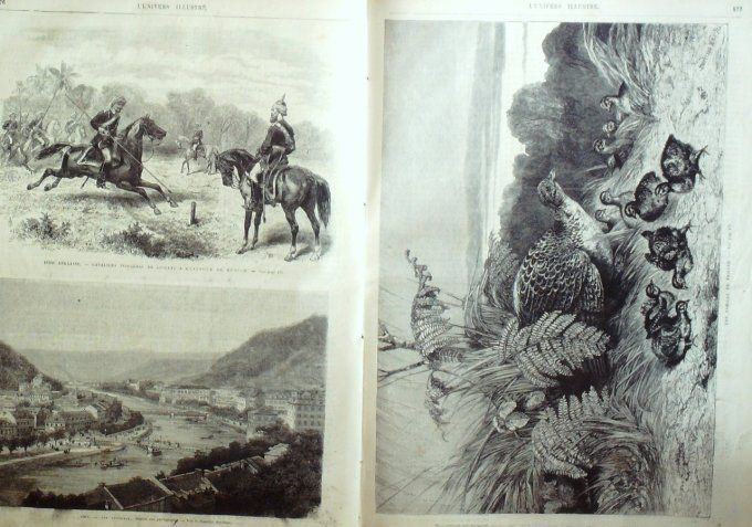 L'Univers illustré 1870 # 810 Malte Mulhouse (68) Allemagne Ems Inde cavaliers indigènes