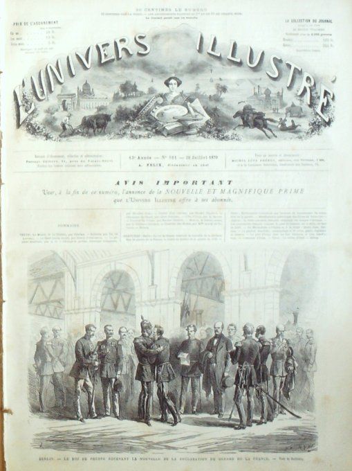 L'Univers illustré 1870 # 811 Algérie Allemagne Khel Espagne Baléares Iviça  Tyrol Oetz