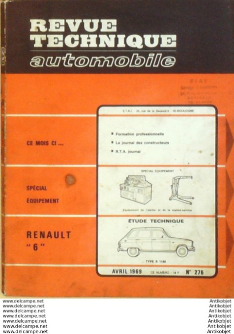 R.T Automobile Renault 6 type R 1180   # 276