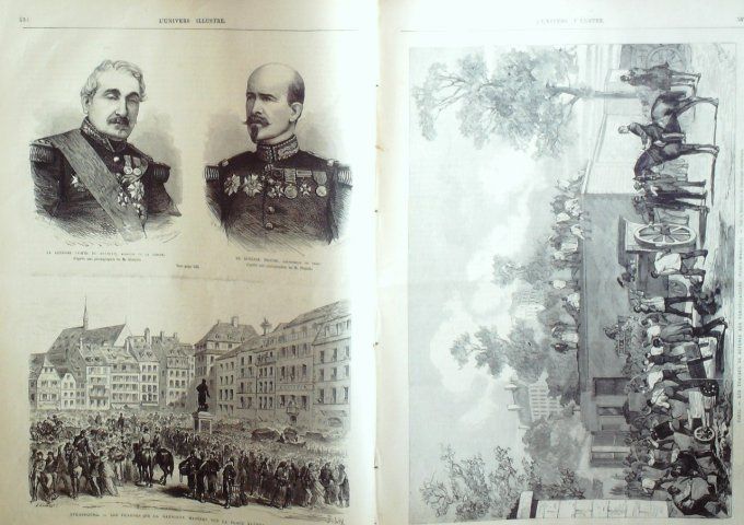 L'Univers illustré 1870 # 814 Metz Boulay (57) éclairage élect-magnétique Vichy (01)