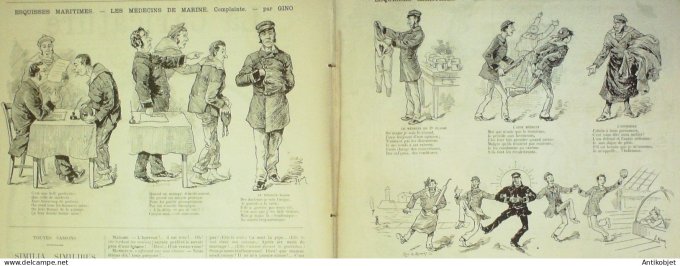 La Caricature 1885 n°269 Souvenirs d'Espagne Robida Gino Trock