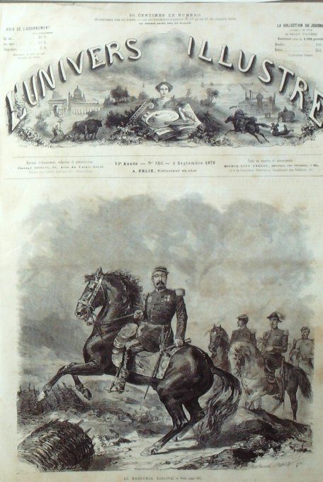 L'Univers illustré 1870 # 816 La Villette Metz (57) St-Maur (94) Mitrailleuses Montigny Gatling