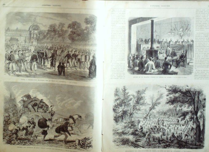 L'Univers illustré 1870 # 816 La Villette Metz (57) St-Maur (94) Mitrailleuses Montigny Gatling