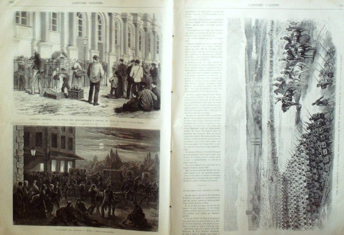 L'Univers illustré 1870 # 816 La Villette Metz (57) St-Maur (94) Mitrailleuses Montigny Gatling