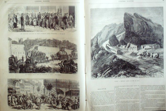 L'Univers illustré 1870 # 817 Suisse Rigi Courcelles (80) Strasbourg (67) Vincennes (94)