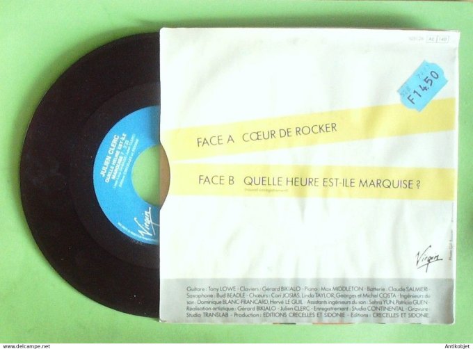 Clerc Julien 45T SP Cœur de rocker 1983