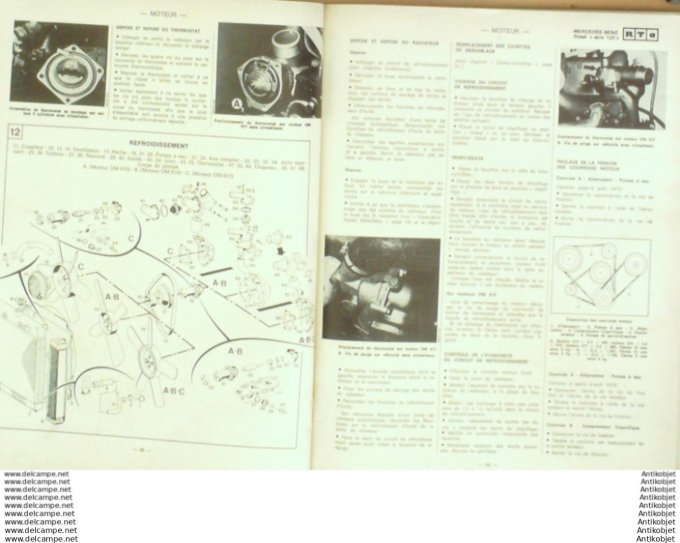 Revue Technique Automobile Mercedes W123 200 à 300 Renault 12  #400
