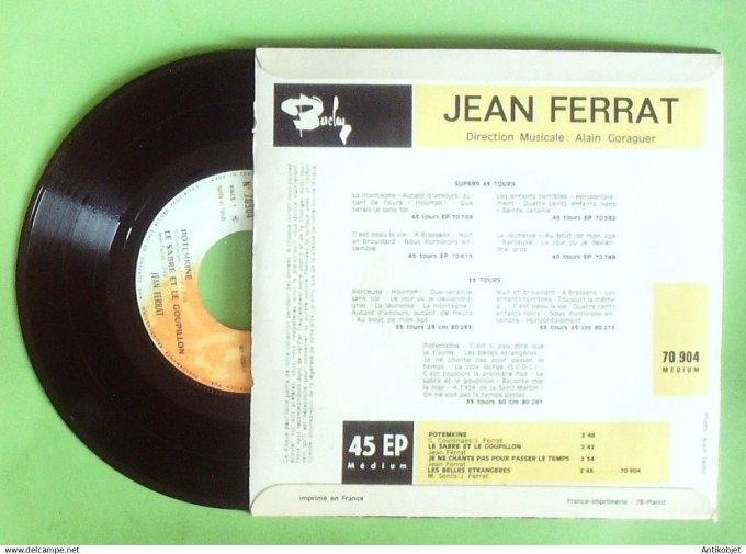 Ferrat Jean 45T EP Potemkine 1965