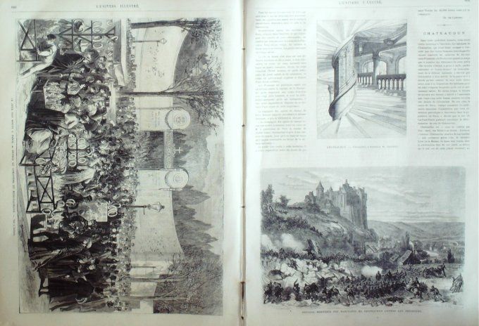 L'Univers illustré 1870 # 825 Poste militaire Chateaudun 28 Cimetière Père-Lachaise Billancourt (92)