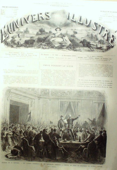 L'Univers illustré 1870 # 826 Allemagne Canon acier Krupp 