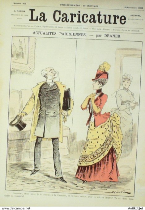 La Caricature 1886 n°359 Draner Richepin par Luque Malabar par TrockSorel