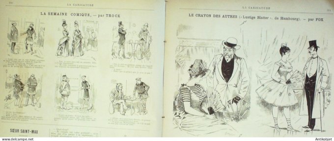 La Caricature 1886 n°359 Draner Richepin par Luque Malabar par TrockSorel