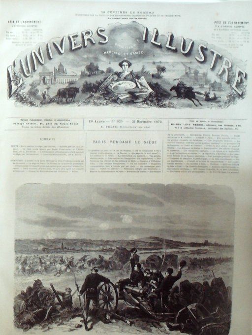 L'Univers illustré 1870 # 828 Conradde Hohenstaupen Hôtel Dieu Siège de Paris