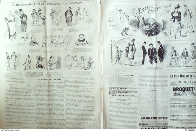 Le Journal Amusant 1891 n°1807 Joies de l'adultère aventures du Toulousain Baladou fluxion