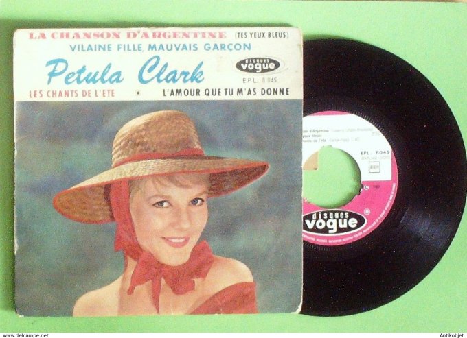 Clark Petula 45T EP Tes yeux bleus chanson d'Argentine (languette) 1962