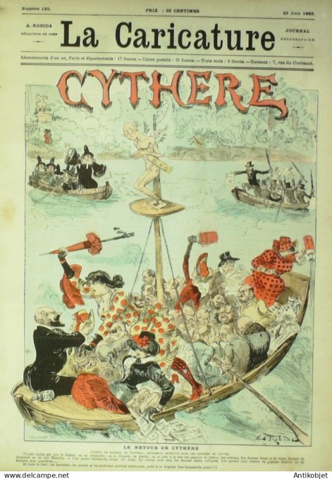 La Caricature 1883 n°182 Cythère Robida Bock idéal Trock