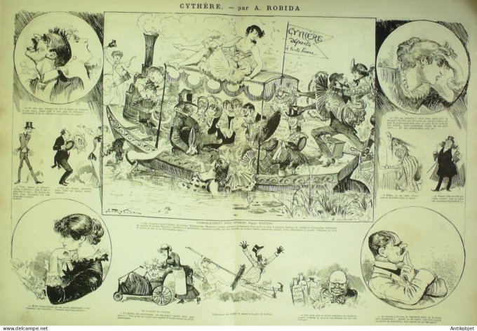 La Caricature 1883 n°182 Cythère Robida Bock idéal Trock