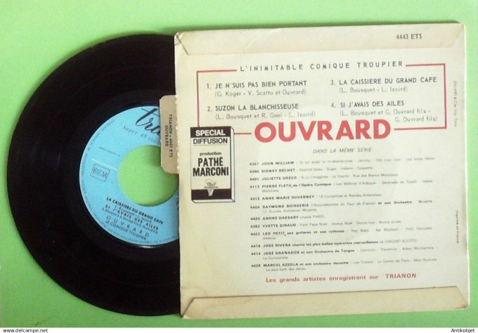 Ouvrard 45T EP Je n'suis pas bien portant (languette) 1964