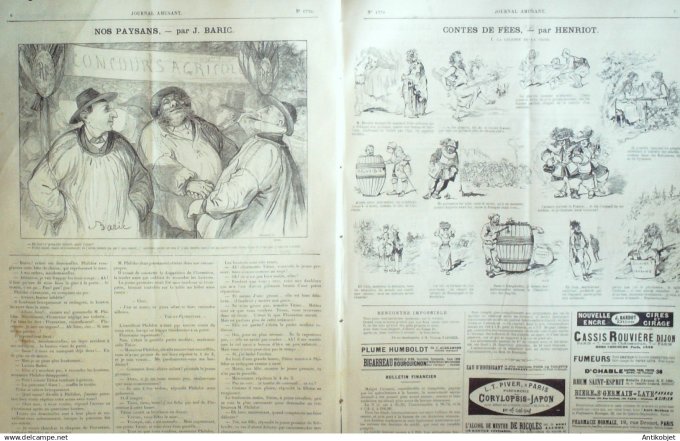 Le Journal Amusant 1890 n°1776 Collectionneurs chasse ¨à  l'ours statuettes de Nemrods