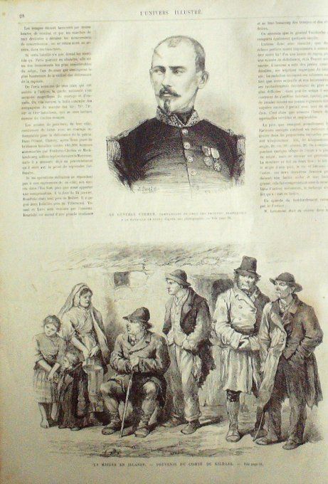 L'Univers illustré 1871 # 837 Rome Mont-Mario Monte-Cavallo Irlandegénéral Cremer