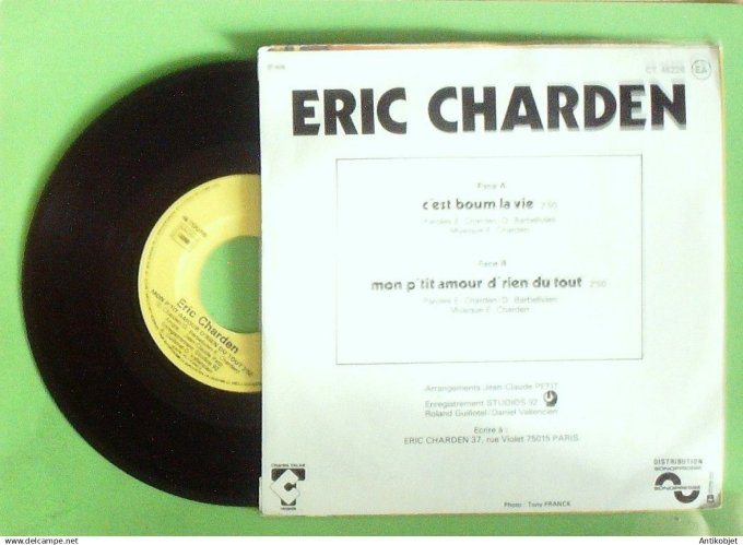 Charden Eric 45T SP C'est boum la vie 1976