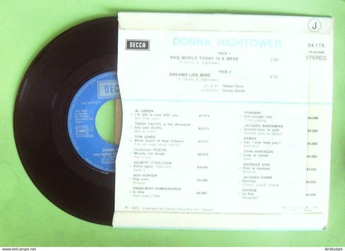 Hightower Donna 45T SP Dreamslike mine 1972