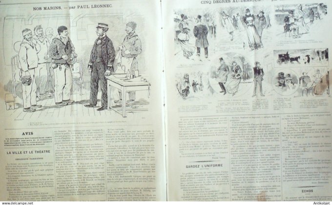 Le Journal Amusant 1890 n°1789 L'amour nos bons larbins physiologies parisiennes