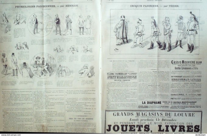 Le Journal Amusant 1890 n°1789 L'amour nos bons larbins physiologies parisiennes