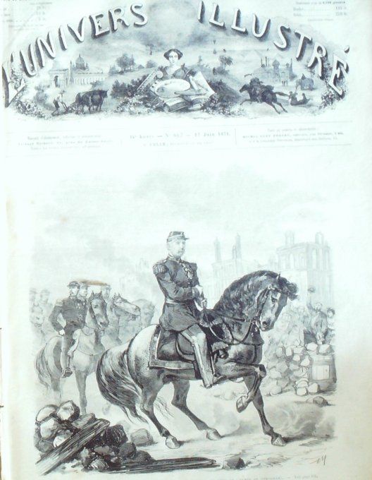 L'Univers illustré 1871 # 847 Siège de Paris évènements Maréchal Mac-Mahon Mgr Darboy