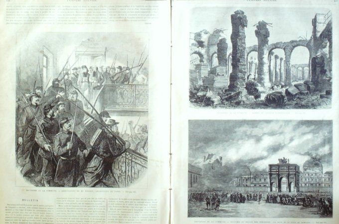 L'Univers illustré 1871 # 850 Brest (29) prisonniers communeux Longchamp (92) Armée de Versailles