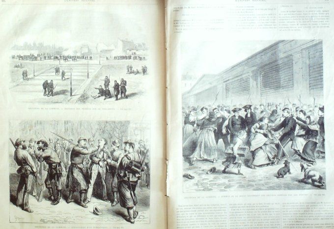 L'Univers illustré 1871 # 850 Brest (29) prisonniers communeux Longchamp (92) Armée de Versailles