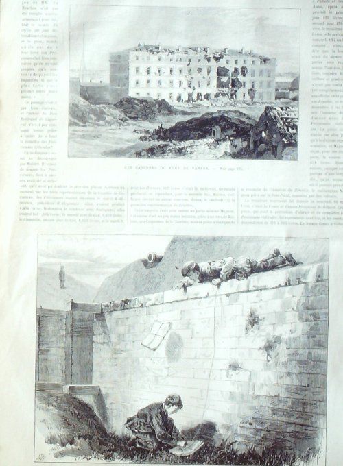 L'Univers illustré 1871 # 851 Nouvelle-Calédonie Brest (29) Suisse Mont-Cenis Rome Quirinal Vanves (