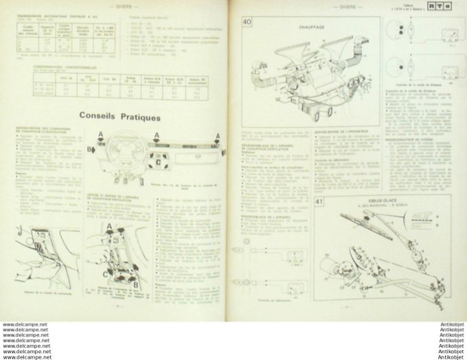 Revue Technique Automobile Talbot 1510 & Solara Datsun 100/120  1976  #404